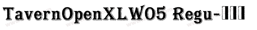 TavernOpenXLW05 Regu字体转换